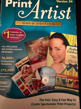 Studio Nova Print Artist Gold Edition Teal Blue Cover with Multicolor Graphics